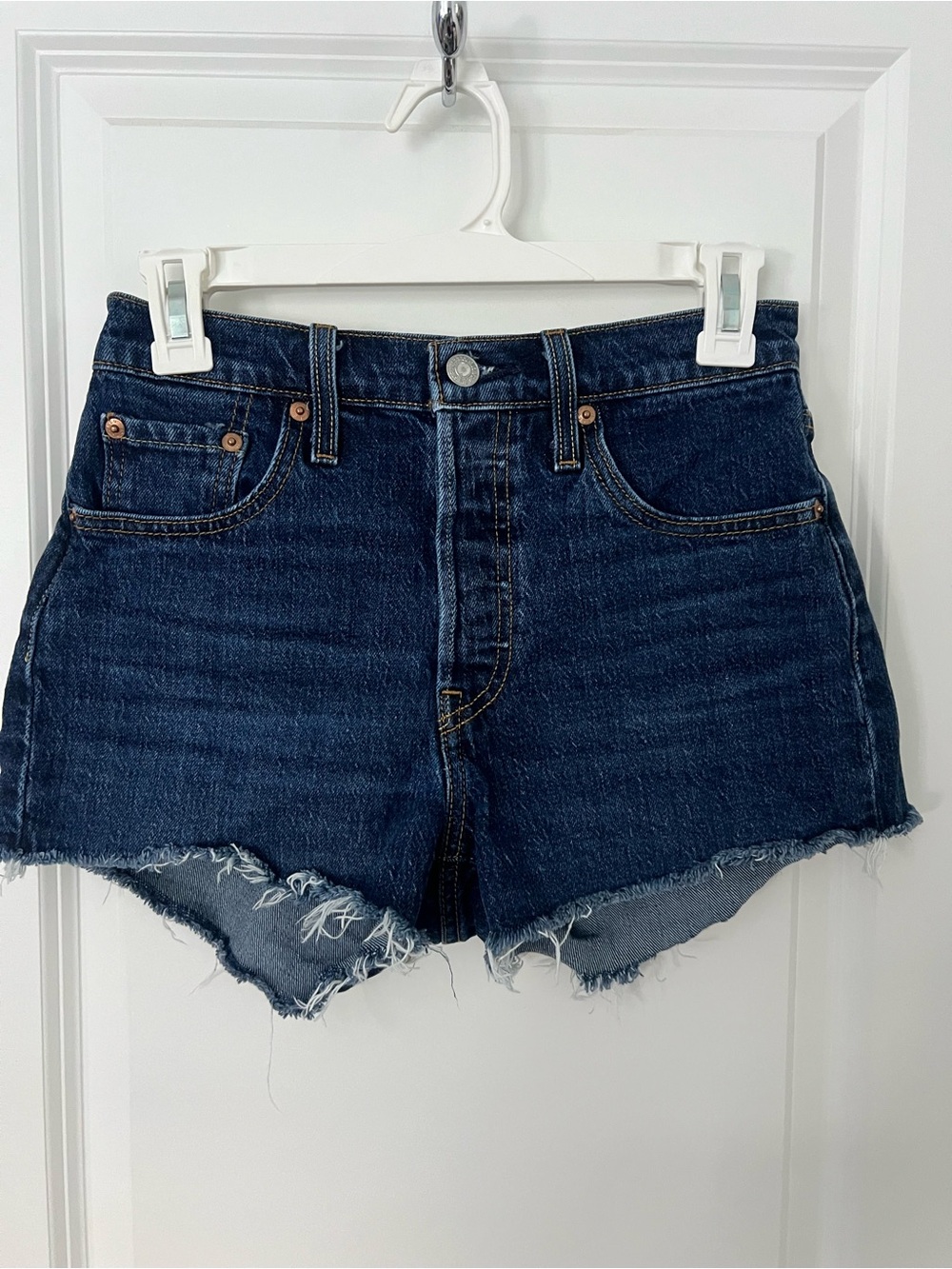 Women’s Levi 501 Original High Waist Denim Cut Off Short